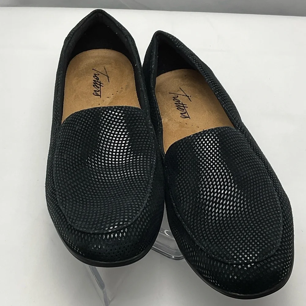 Trotters Black Jenn Mini Dots Loafers Women’s 5.5 #0226‎